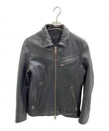 JACKROSE（ジャックローズ）の古着「レザーライダースジャケット」｜ブラック