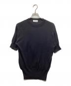 rencontrantレンコントラント）の古着「半袖ニット」｜ブラック