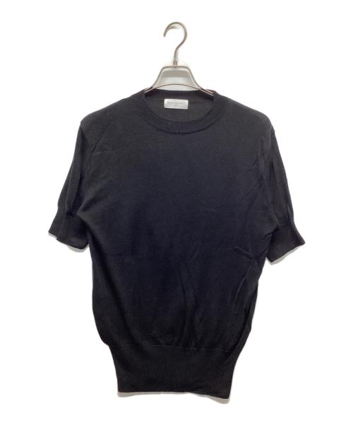rencontrant（レンコントラント）rencontrant (レンコントラント) 半袖ニット ブラック サイズ:Sの古着・服飾アイテム