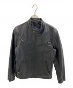 sergioセルジオ）の古着「シングルライダースジャケット」｜ブラック