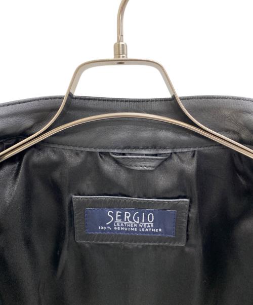 sergio（セルジオ）sergio (セルジオ) シングルライダースジャケット ブラック サイズ:Ｍの古着・服飾アイテム