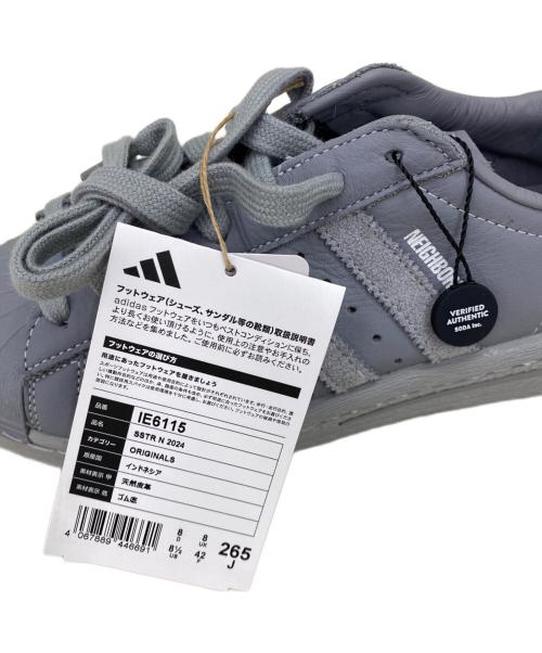 adidas（アディダス）adidas (アディダス) NEIGHBORHOOD (ネイバーフッド) ローカットスニーカー グレー サイズ:26.5の古着・服飾アイテム