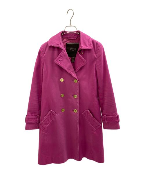 COACH（コーチ）COACH (コーチ) トレンチコート ショッキングピンク サイズ:XSの古着・服飾アイテム