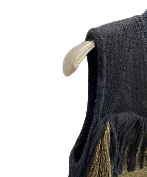 AKIRA NAKA（アキラナカ）AKIRA NAKA (アキラナカ) Frieda Knit Pullover ブラック×ブラウン サイズ:2の古着・服飾アイテム