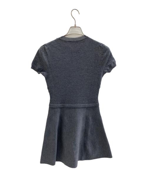 RED VALENTINO（レッドヴァレンティノ）RED VALENTINO (レッドヴァレンティノ) ニットワンピース グレー サイズ:Sの古着・服飾アイテム