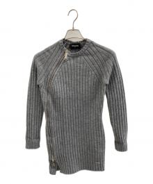 DSQUARED2（ディースクエアード）の古着「2016AW ダブルジップアップセーター」｜グレー