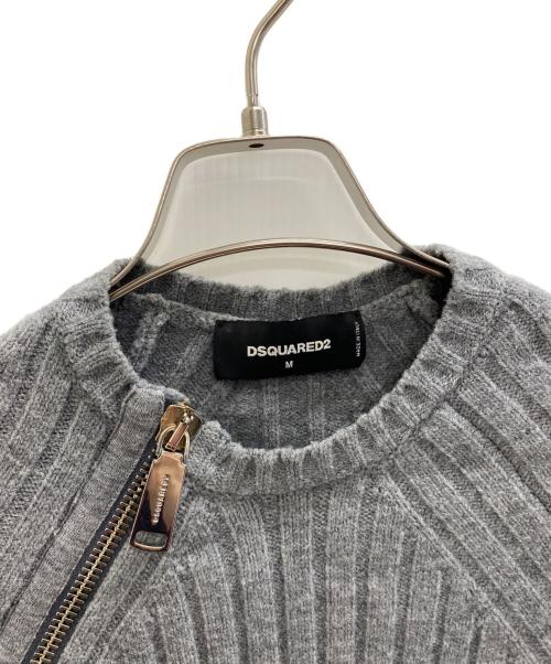 DSQUARED2（ディースクエアード）DSQUARED2 (ディースクエアード) 2016AW ダブルジップアップセーター グレー サイズ:Ｍの古着・服飾アイテム