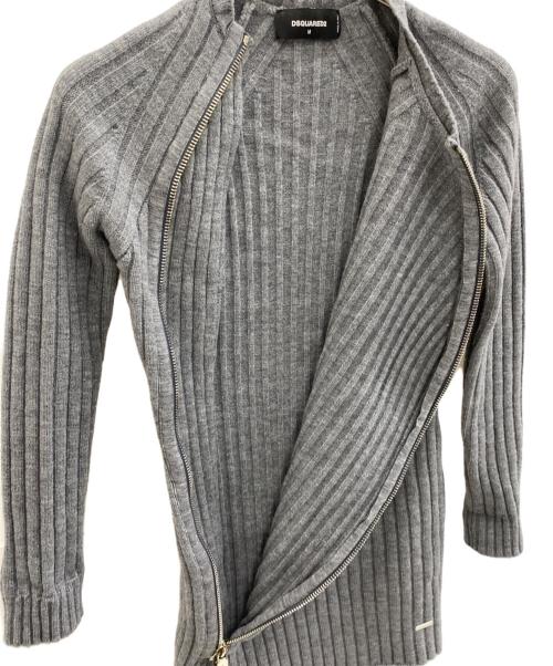 DSQUARED2（ディースクエアード）DSQUARED2 (ディースクエアード) 2016AW ダブルジップアップセーター グレー サイズ:Ｍの古着・服飾アイテム