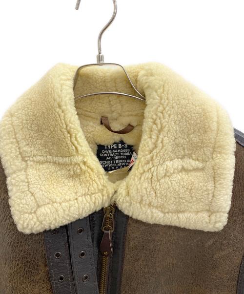 SCHOTT BROS.（ショット）SCHOTT BROS. (ショット) B-3ジャケット ベージュ×ブラウン サイズ:40の古着・服飾アイテム
