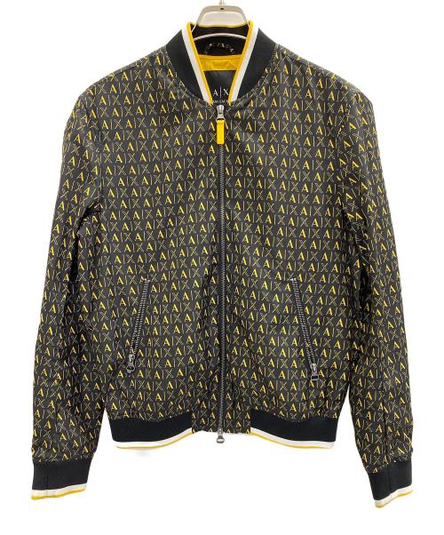ARMANI EXCHANGE（アルマーニ エクスチェンジ）ARMANI EXCHANGE (アルマーニ エクスチェンジ) ジップブルゾン ブラック×イエロー サイズ:Ｓの古着・服飾アイテム
