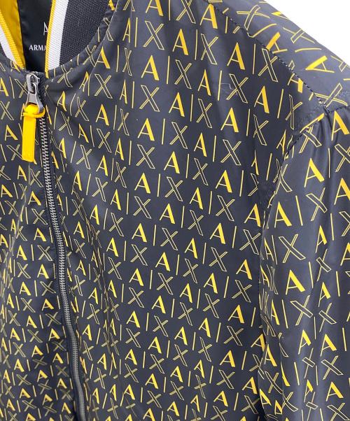 ARMANI EXCHANGE（アルマーニ エクスチェンジ）ARMANI EXCHANGE (アルマーニ エクスチェンジ) ジップブルゾン ブラック×イエロー サイズ:Ｓの古着・服飾アイテム