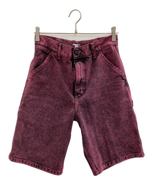 Carhartt WIP（カーハート ワーク イン プログレス）Carhartt WIP (カーハート ワーク イン プログレス) ショート・ペインターデニムパンツ ピンク サイズ:W28の古着・服飾アイテム