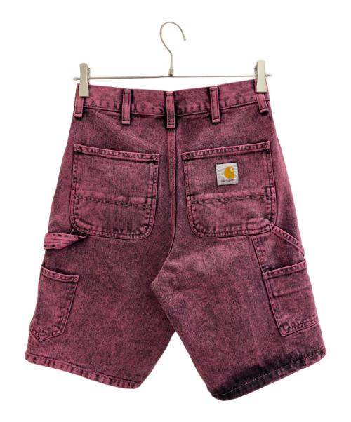 Carhartt WIP（カーハート ワーク イン プログレス）Carhartt WIP (カーハート ワーク イン プログレス) ショート・ペインターデニムパンツ ピンク サイズ:W28の古着・服飾アイテム