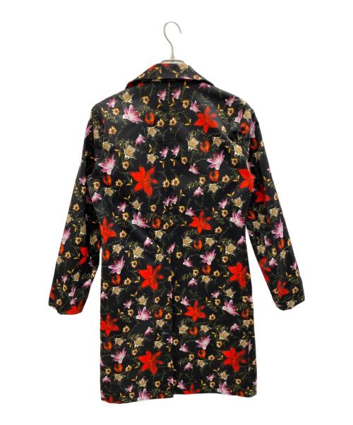 NO ID.（ノーアイディー）NO ID. (ノーアイディー) Flower Print Trench Coat ブラック サイズ:1 未使用品の古着・服飾アイテム