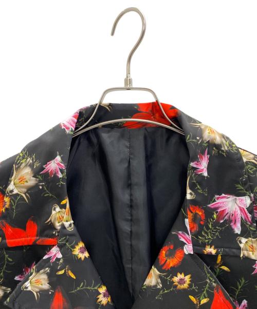 NO ID.（ノーアイディー）NO ID. (ノーアイディー) Flower Print Trench Coat ブラック サイズ:1 未使用品の古着・服飾アイテム