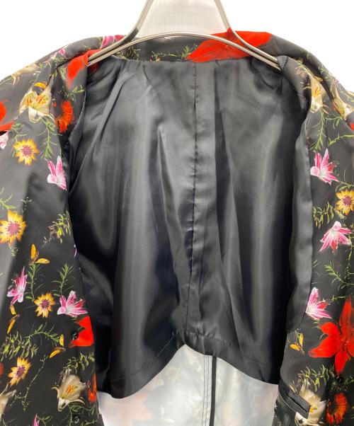 NO ID.（ノーアイディー）NO ID. (ノーアイディー) Flower Print Trench Coat ブラック サイズ:1 未使用品の古着・服飾アイテム