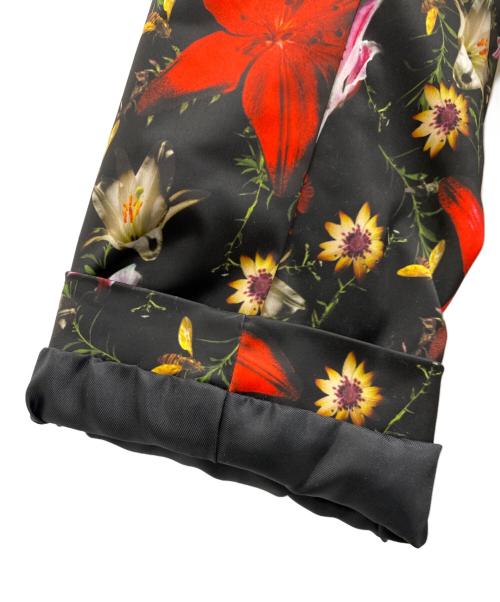 NO ID.（ノーアイディー）NO ID. (ノーアイディー) Flower Print Trench Coat ブラック サイズ:1 未使用品の古着・服飾アイテム