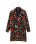 NO ID.（ノーアイディー）の古着「Flower Print Trench Coat」｜ブラック