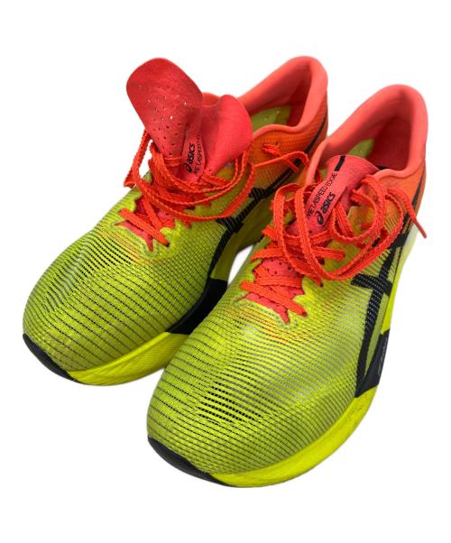 asics（アシックス）asics (アシックス) ランニングシューズ イエロー×オレンジ サイズ:27の古着・服飾アイテム