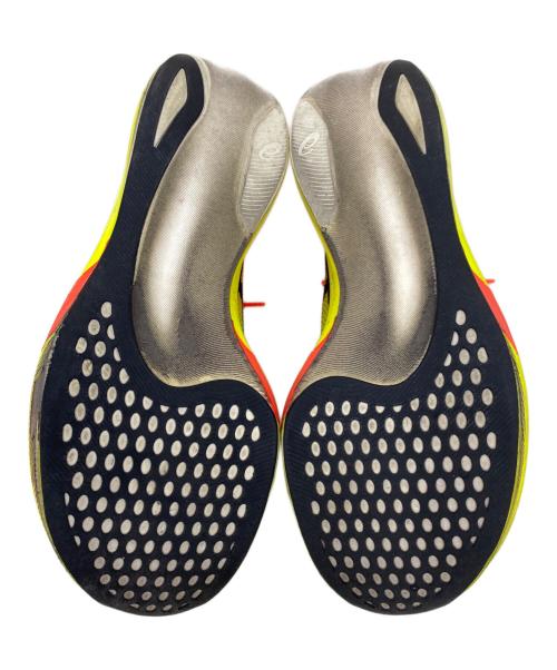 asics（アシックス）asics (アシックス) ランニングシューズ イエロー×オレンジ サイズ:27の古着・服飾アイテム