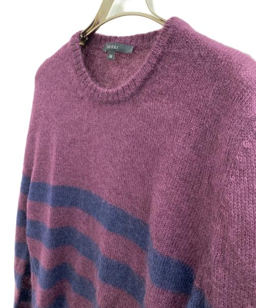 GUCCI（グッチ）GUCCI (グッチ) 厚手ニット パープル×ネイビー サイズ:Ｍの古着・服飾アイテム