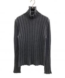 DOLCE & GABBANA（ドルチェ＆ガッバーナ）の古着「ハイネック ケーブルニット」｜グレー