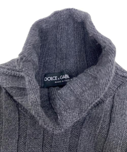DOLCE & GABBANA（ドルチェ＆ガッバーナ）DOLCE & GABBANA (ドルチェ＆ガッバーナ) ハイネック ケーブルニット グレー サイズ:-の古着・服飾アイテム