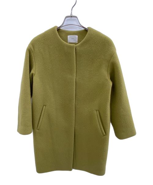IENA（イエナ）IENA (イエナ) ラムウールノーカラーコート グリーン サイズ:36の古着・服飾アイテム