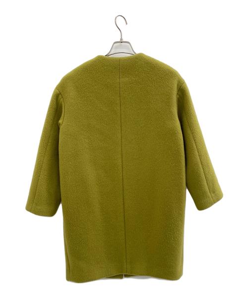 IENA（イエナ）IENA (イエナ) ラムウールノーカラーコート グリーン サイズ:36の古着・服飾アイテム