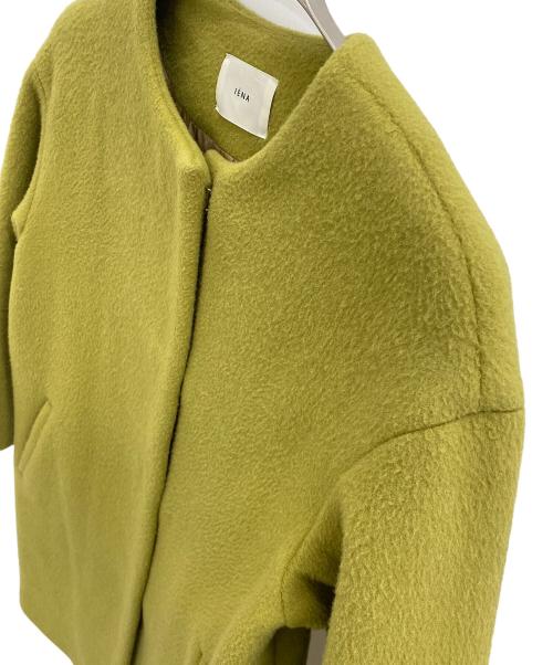 IENA（イエナ）IENA (イエナ) ラムウールノーカラーコート グリーン サイズ:36の古着・服飾アイテム