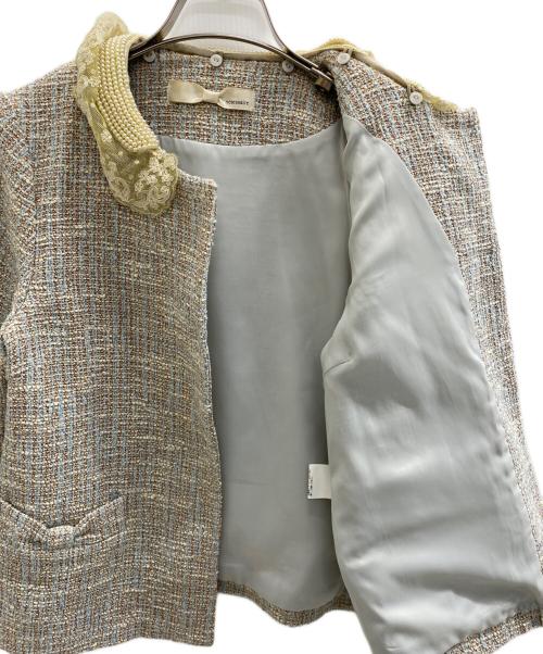 nesessaire（ネセセア）nesessaire (ネセセア) ツイードジャケット ブラウン×ブルー サイズ:SIZE Freeの古着・服飾アイテム