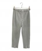 HOMME PLISSE ISSEY MIYAKEオム プリッセ イッセイ ミヤケ）の古着「プリーツパンツ」｜ライトグリーン