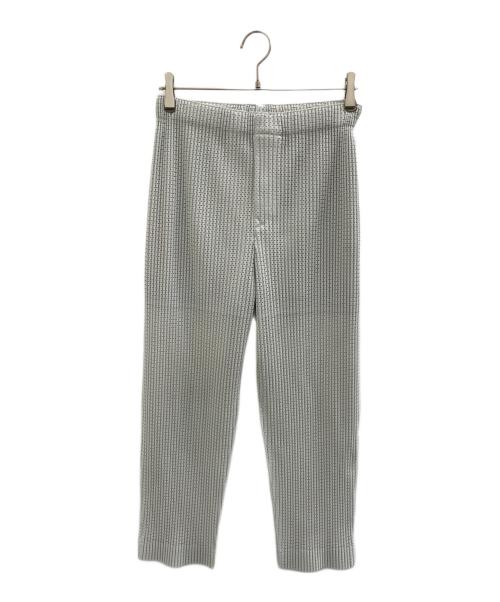 HOMME PLISSE ISSEY MIYAKE（オム プリッセ イッセイ ミヤケ）HOMME PLISSE ISSEY MIYAKE (オム プリッセ イッセイ ミヤケ) プリーツパンツ ライトグリーン サイズ:1の古着・服飾アイテム