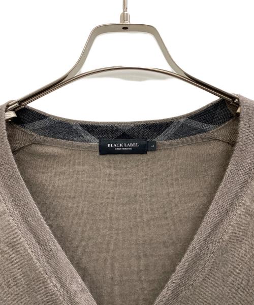 BLACK LABEL CRESTBRIDGE（ブラックレーベル クレストブリッジ）BLACK LABEL CRESTBRIDGE (ブラックレーベル クレストブリッジ) 薄手カーディガン ブラウン サイズ:Lの古着・服飾アイテム
