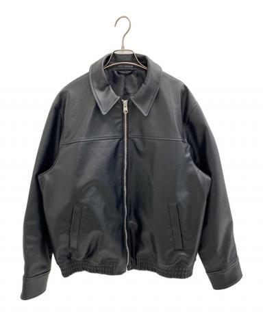 中古・古着通販】ZARA (ザラ) フェイクレザーブルゾン ブラック サイズ