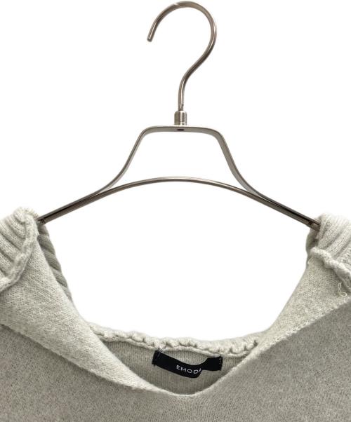 EMODA（エモダ）EMODA (エモダ) ワイドフードルーズニット グレー サイズ:Freeの古着・服飾アイテム