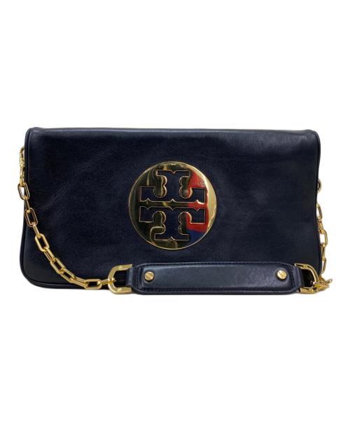 TORY BURCH（トリーバーチ）TORY BURCH (トリーバーチ) ワンショルダーバッグ ブラック×ゴールドの古着・服飾アイテム
