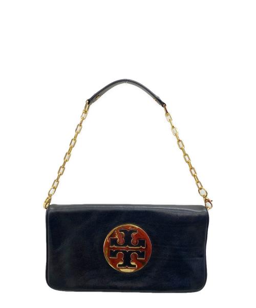 TORY BURCH（トリーバーチ）TORY BURCH (トリーバーチ) ワンショルダーバッグ ブラック×ゴールドの古着・服飾アイテム