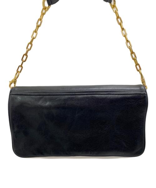 TORY BURCH（トリーバーチ）TORY BURCH (トリーバーチ) ワンショルダーバッグ ブラック×ゴールドの古着・服飾アイテム