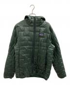 Patagoniaパタゴニア）の古着「M’s Micro Puff Hoody 18AWモデル」｜グリーン