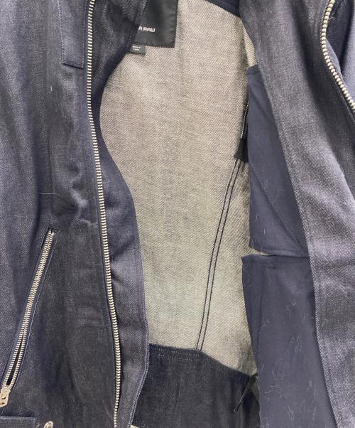 G-STAR RAW（ジースターロゥ）G-STAR RAW (ジースターロゥ) シングルライダースジャケット ブルー サイズ:SIZE Mの古着・服飾アイテム