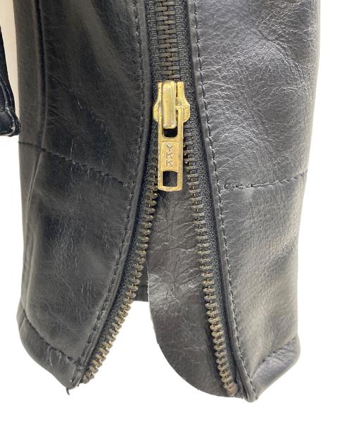 63 leathers（ロクサン レザーズ）63 leathers (ロクサン レザーズ) ダブルライダースジャケット ブラック サイズ:Mの古着・服飾アイテム