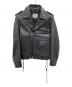 63 leathers（ロクサン レザーズ）の古着「ダブルライダースジャケット」｜ブラック