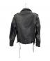 63 leathers (ロクサン レザーズ) ダブルライダースジャケット ブラック サイズ:M：18000円