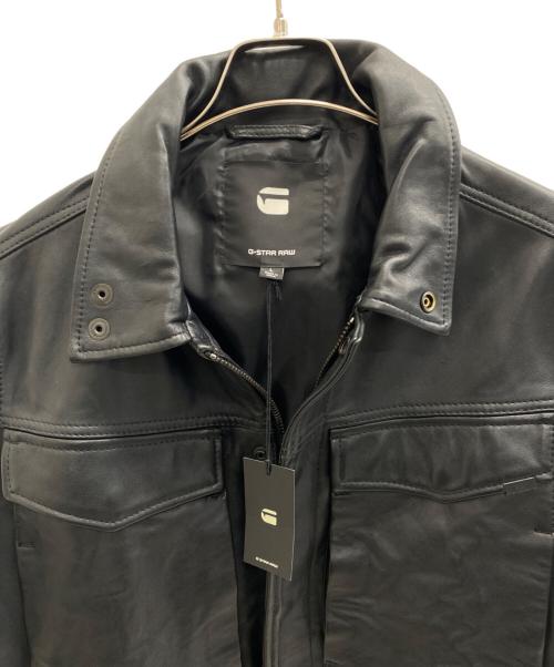 G-STAR RAW（ジースターロゥ）G-STAR RAW (ジースターロゥ) VODAN 3D SLIM LEATHER JKTレザージャケット ブラック サイズ:SIZE L 未使用品の古着・服飾アイテム