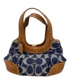 COACHコーチ）の古着「ワンショルダーバッグ」｜ブルー×ブラウン