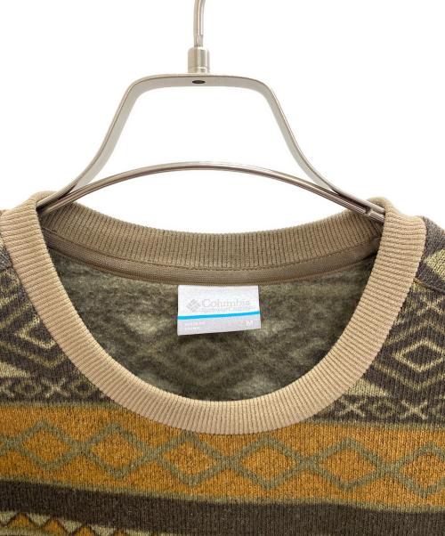 Columbia（コロンビア）Columbia (コロンビア) Lovell Ridge Crew ブラウン×ベージュ サイズ:Mの古着・服飾アイテム