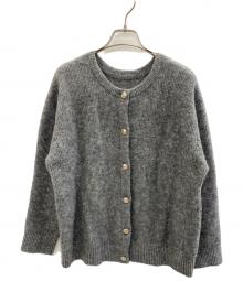 Adam et Rope（アダム エ ロペ）の古着「【WEB限定】2WAYメタルボタンモヘヤシャギーカーディガン」｜グレー