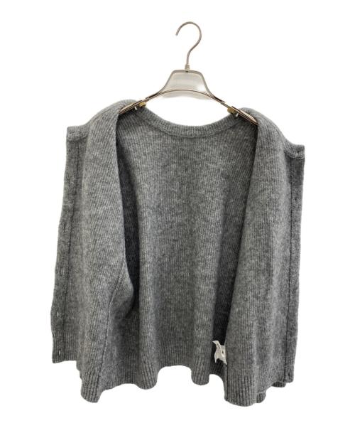 Adam et Rope（アダム エ ロペ）Adam et Rope (アダム エ ロペ) 【WEB限定】2WAYメタルボタンモヘヤシャギーカーディガン グレー サイズ:Fの古着・服飾アイテム