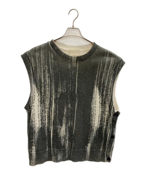 YOKE（ヨーク）YOKE (ヨーク) PRINTED COTTON CREWNECK VEST グレー サイズ:2の古着・服飾アイテム